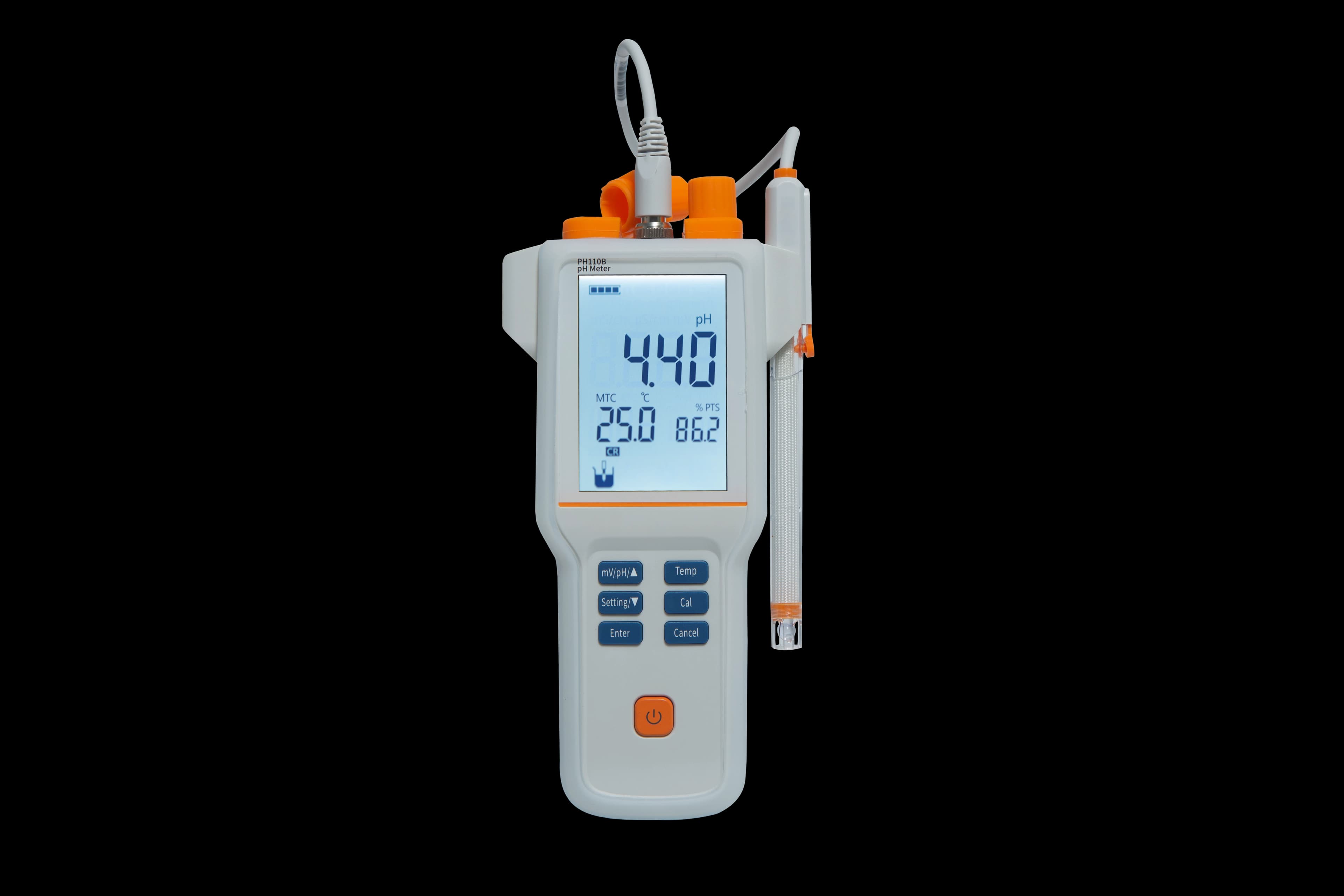 Портативный pH-метр с LCD-дисплеем 3.5” для напитков и химических растворов